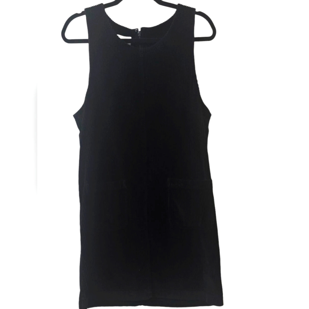 Talbots Petites Black Corduroy Jumper Dress Size 6P